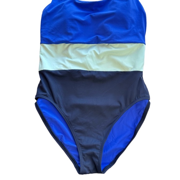 Athleta Coastline One Piece Swimsuit Blue - Picture 5 of 9